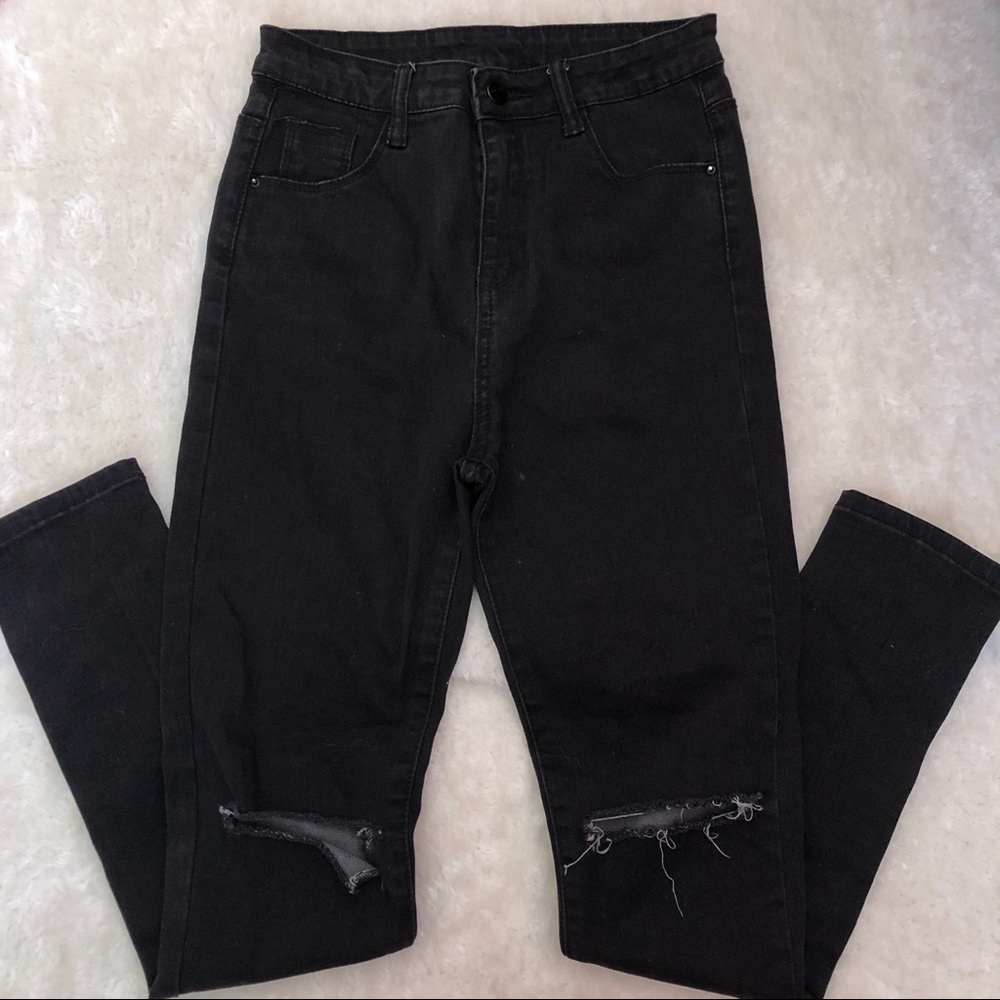 Brandy Melville Black Ripped Jeans